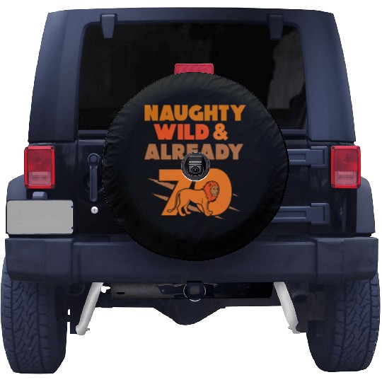 Gift 70 years birthday Men lion Spare Tire Covers