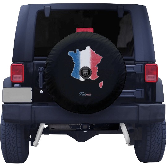 Stylized France Map Spare Tire Covers