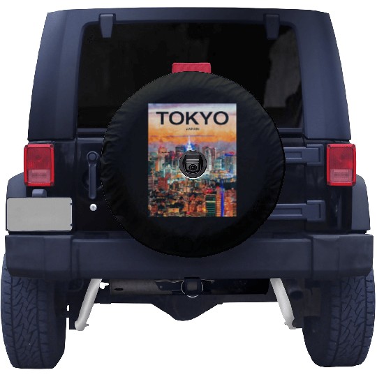 Tokyo, Japan, Skyline Spare Tire Covers