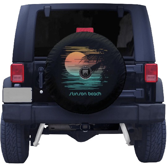Artistic Stinson Beach California Palm Tree Spare Tire Covers