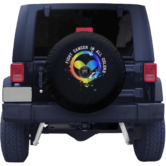 Cancer Sucks In Every Color Fighter Fight Support Spare Tire Covers