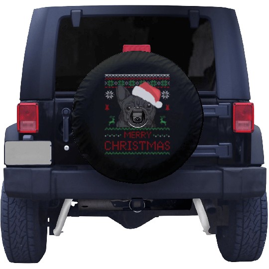 French Bulldog Merry Christmas Dog Lover Spare Tire Covers