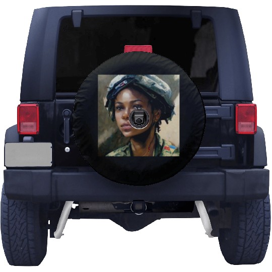 Beautiful US army combat medic painting Spare Tire Covers