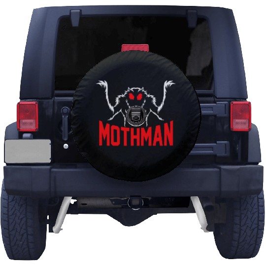 Folklore Monsters Cryptid Goth Mothman Spare Tire Covers