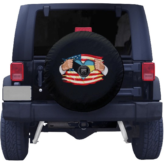 Bahamian Who Live in America Bahamas Flag Spare Tire Covers