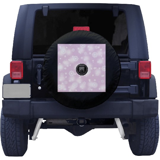 Violet Snowflakes Pattern Spare Tire Covers