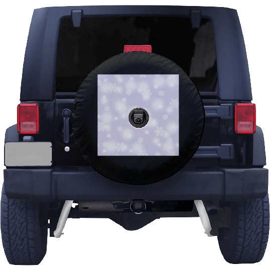 Lavender Snowflakes Pattern Spare Tire Covers