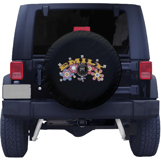 Emily Groovy Flower Tie Dye, Emily Hippie Flower Spare Tire Covers