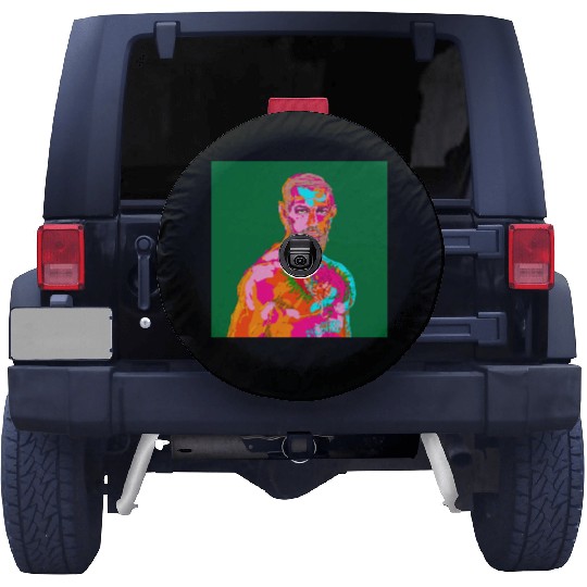 Conor McGregor abstract painting Spare Tire Covers