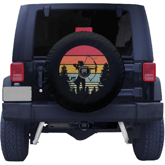 Archery Lady Bows And Arrows Hunting Sports Spare Tire Covers