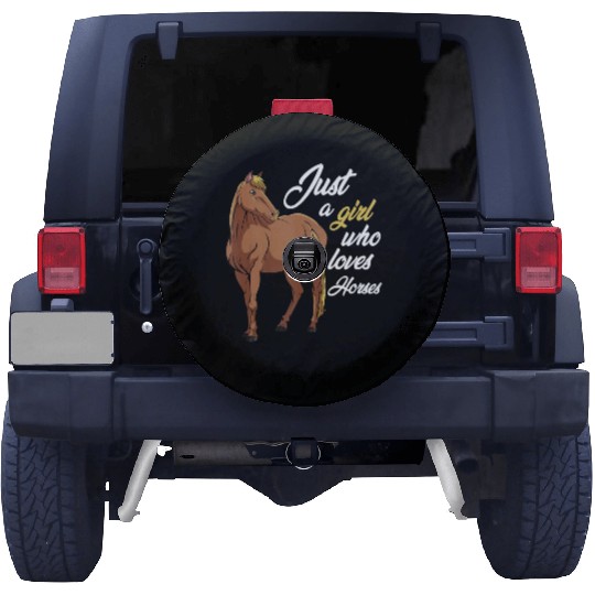 Just A Girl Who Loves Horses Gift Riding Racing Spare Tire Covers