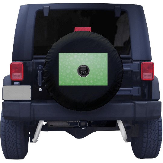 Abstract Green Snowflakes Pattern Spare Tire Covers