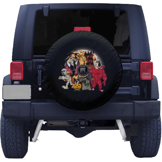 Great Dane Vampire Mummy Evil Witch Halloween Spare Tire Covers