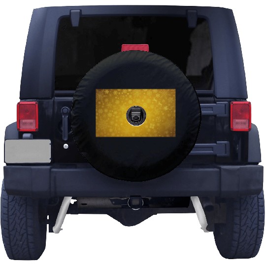 Abstract Yellow Christmas Winter Pattern Spare Tire Covers