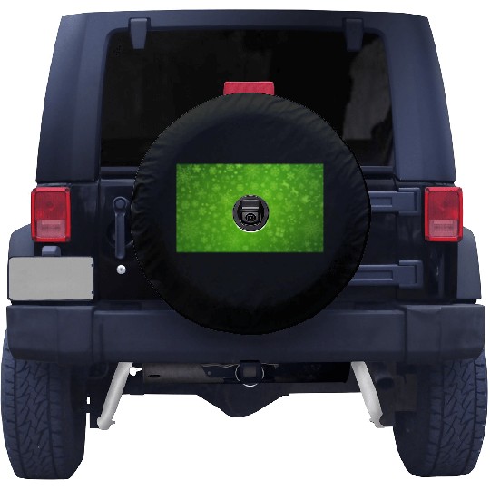Abstract Green Christmas Winter Pattern Spare Tire Covers