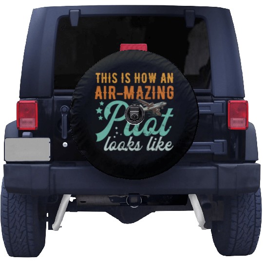 Aircraft Pun Airmazing Pilot - Airline Pilot Spare Tire Covers