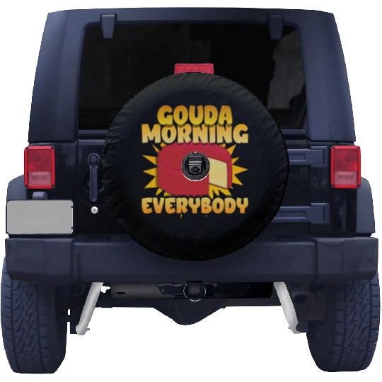 Gouda Cheese Slices charcuterie cheese board Spare Tire Covers
