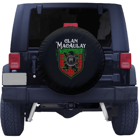 Clan MacAulay Scottish Tartan Rampant Lion Celtic Spare Tire Covers