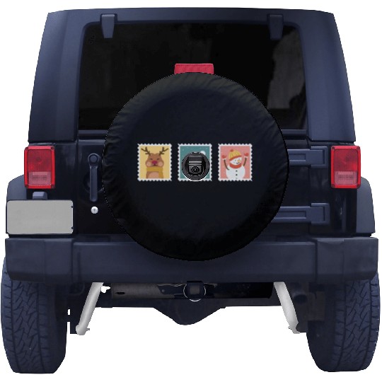 Christmas Stamp Postal Worker Gift Spare Tire Covers