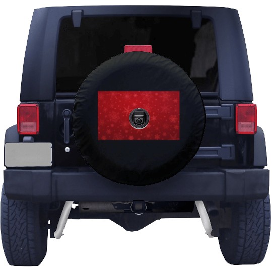Red Snowflakes Christmas Pattern Spare Tire Covers