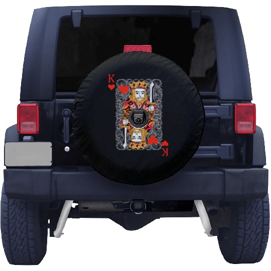 King of Hearts Blackjack Cards Poker 21 K Couple M Spare Tire Covers