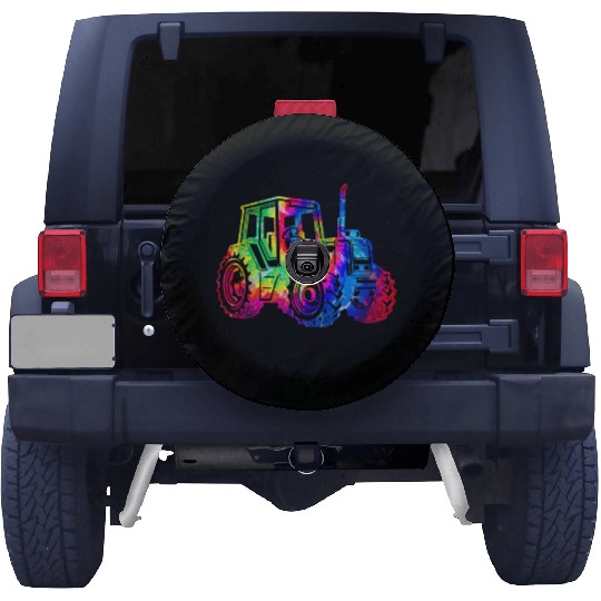 Farming Farmer Tie Dye 80s 90s Spare Tire Covers