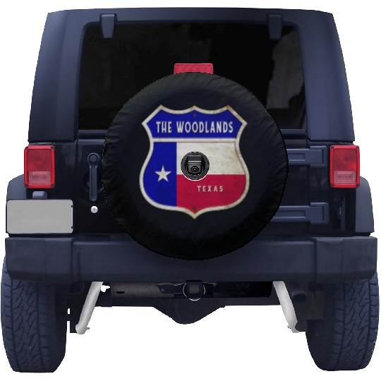 The Woodlands Texas Crest Flag Design Spare Tire Covers