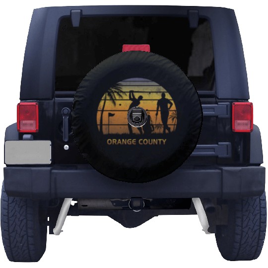 Retro Orange County Golf Golfing Fan Golfer Gift Spare Tire Covers