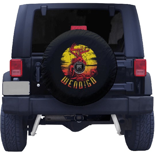 Wendigo Folk Creature Halloween Cryptid Spare Tire Covers