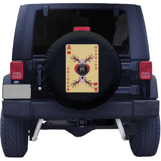 Folk Creature Card Wendigo Halloween Cryptid Spare Tire Covers