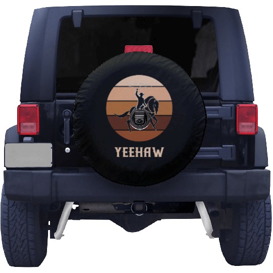 Yeehaw Cowboy Western Desert Cowgirl Horseback Spare Tire Covers