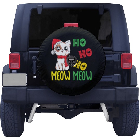Cat Whisperer Christmas Day Cat Lover Kitty Meow Spare Tire Covers