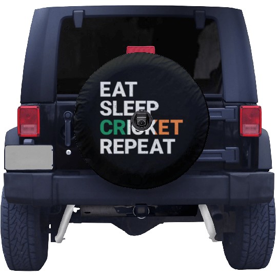 Eat Sleep Cricket Repeat Ireland Flag Sports Gift Spare Tire Covers