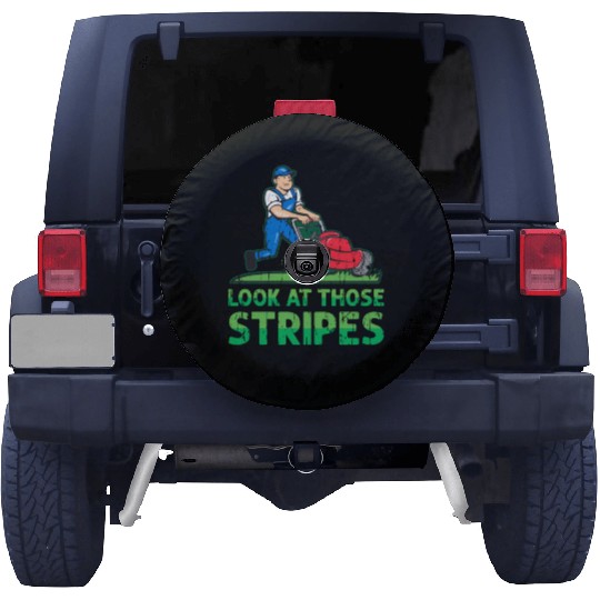 Look at those stripes - lawn mowing Spare Tire Covers
