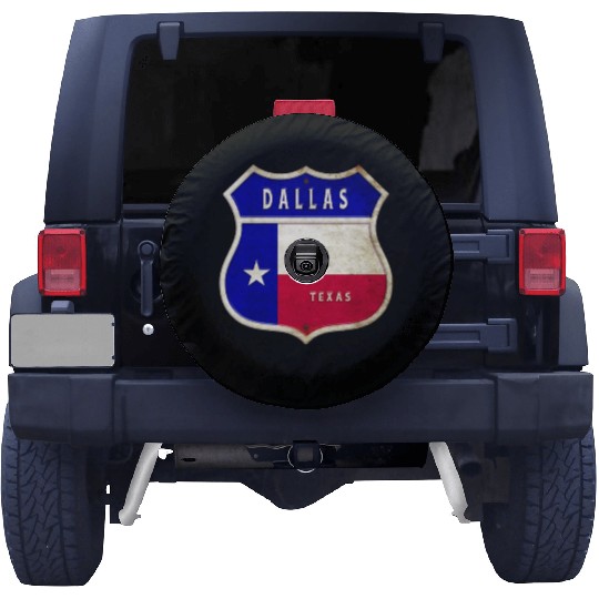 Dallas Texas crest flag design Spare Tire Covers