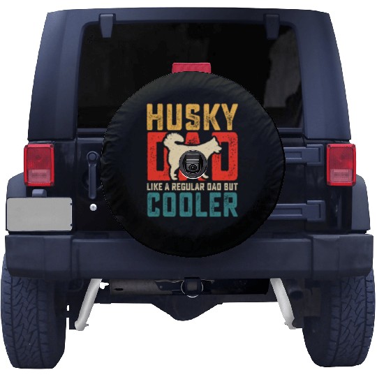 Cute Siberian Husky Dad Father's Day Spare Tire Covers