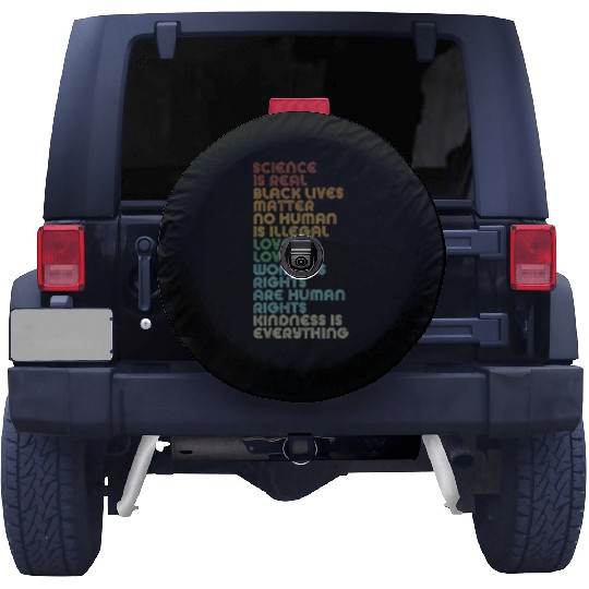 Vintage, Retro Science Is Real, Black Lives Matter Spare Tire Covers