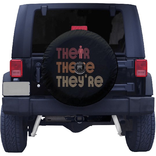 Their There They're English Teacher Grammar Spare Tire Covers
