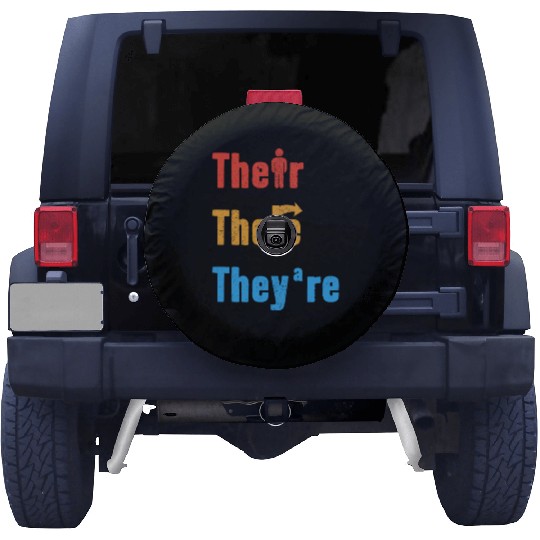 Their There They're English Teacher Grammar Spare Tire Covers