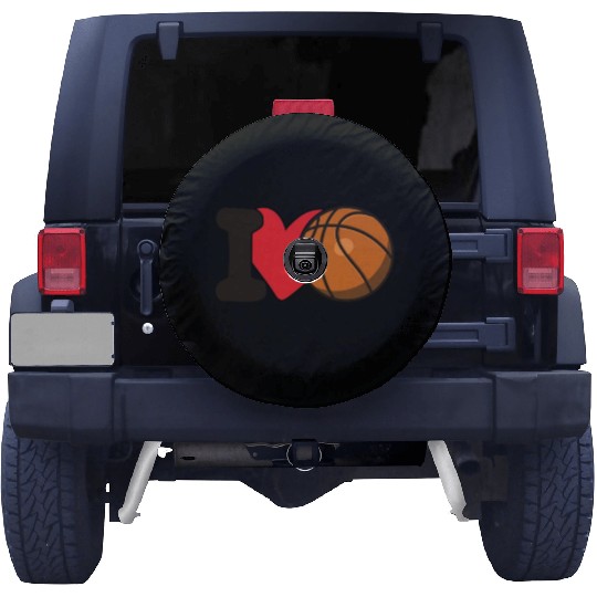 I Love Basketball For Basketball Lover Spare Tire Covers