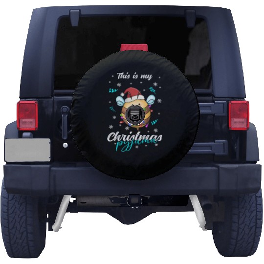 Winter Christmas Pyjama Bee Spare Tire Covers