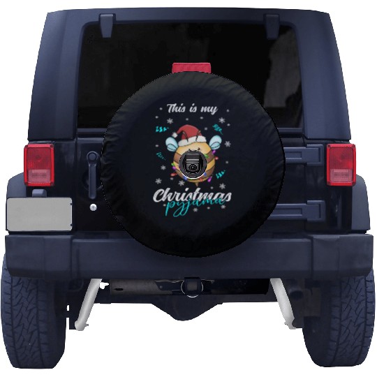 Winter Christmas Pyjama Bee Spare Tire Covers