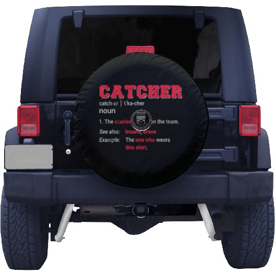 Baseball Catcher Softball Catcher Player Funny Def Spare Tire Covers