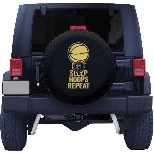 Eat Sleep Hoops Repeat Basketball Spare Tire Covers