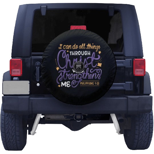 I Can Do All Things Through Christ Bible Vers Spare Tire Covers