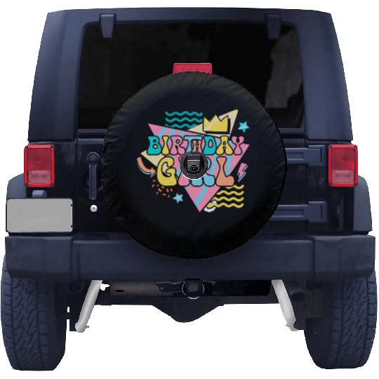 Colorful Birthday Girl Pastel Spare Tire Covers