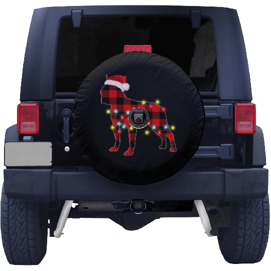 Boston Terrier Christmas Dog Lover Pajamas Spare Tire Covers