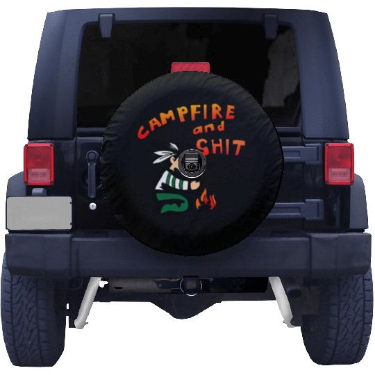 campfire and shit Spare Tire Covers