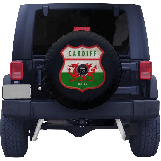 Cardiff Wales coat of arms flag design Spare Tire Covers