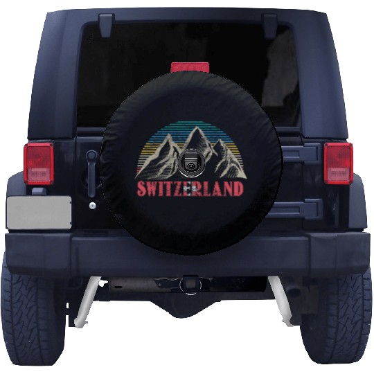 Switzerland Alps Flag Gift Idea Spare Tire Covers